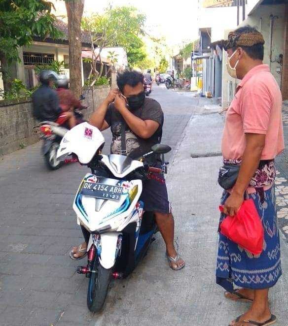 Banjar Sari Kelurahan Ubung Laksanakan Sidak Masker