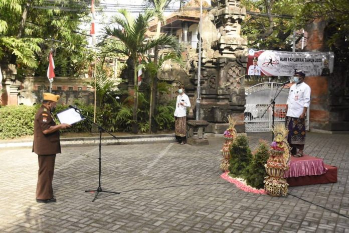 Peringatan Hari Pahlawan Nasional Tahun 2020 di Kota Denpasar Tetap Berjalan Khidmat dengan Prokes Ketat