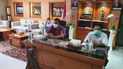 Rai Iswara Ikuti Vidcon Rakor Targeted Testing dan Tracing Covid-19 Dengan Menko Kemaritiman