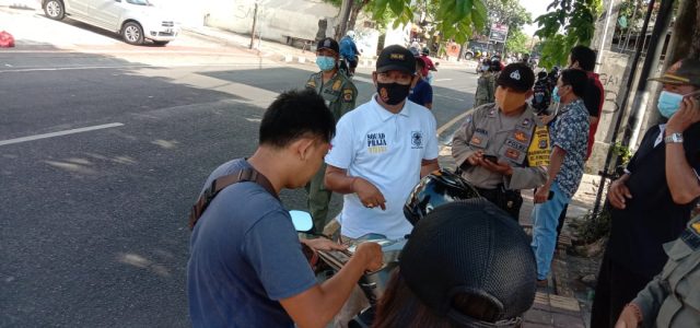Tim Yustisi Kota Denpasar Gelar Sidak Masker lagi, 18 Terjaring