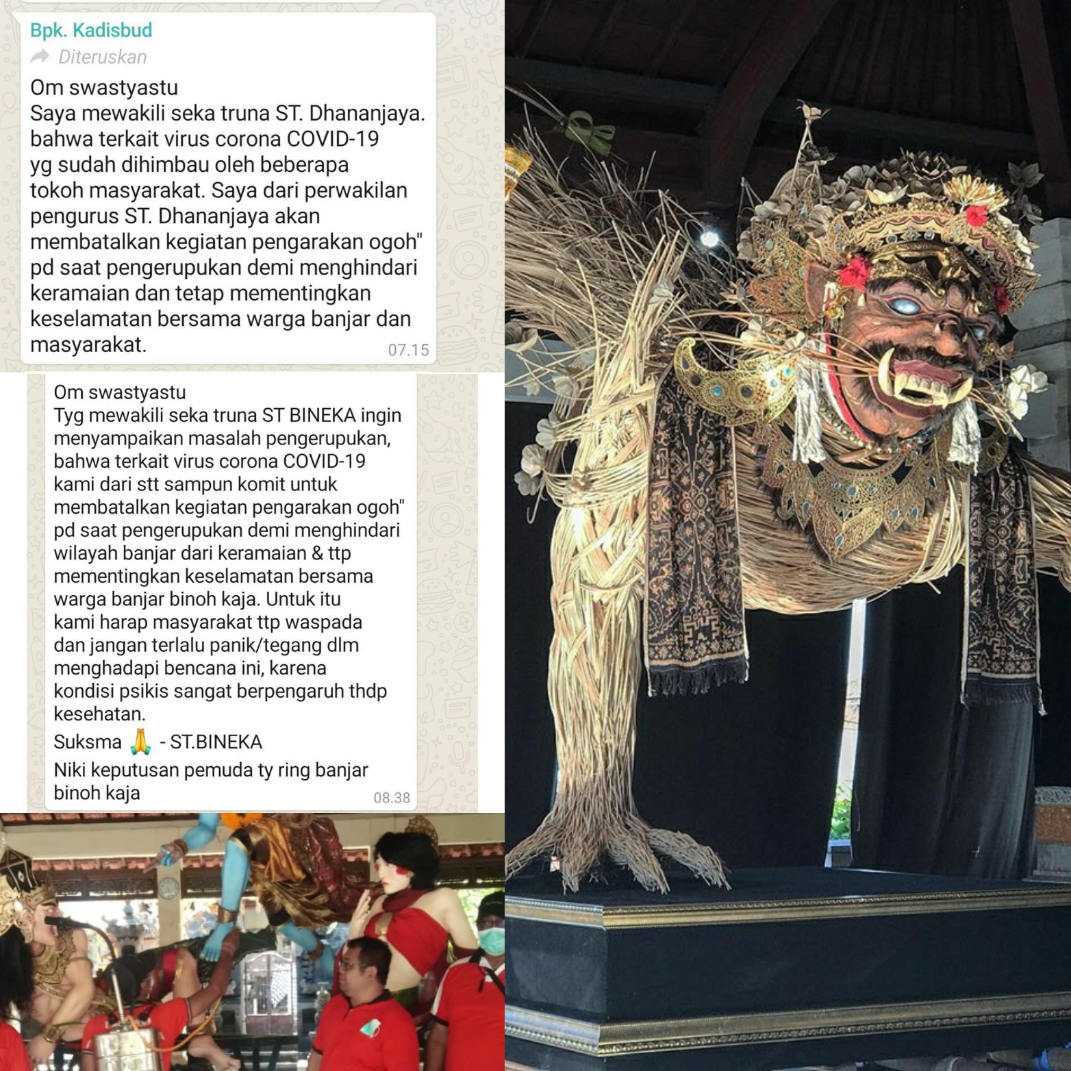 Salut ! Sekaa Teruna Ini Lebih Mementingkan Keselamatan Bersama dibandingkan Euporia Pengarakan Ogoh-Ogoh