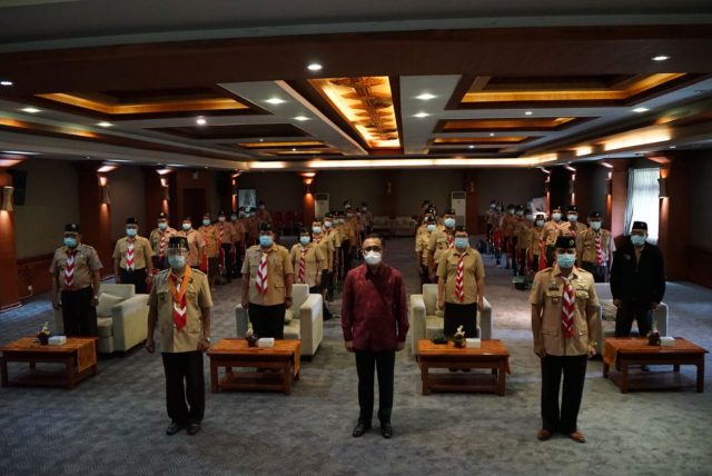 Kampanye Prokes, Jaya Negara Harapkan Gerakan Pramuka Denpasar Ada di Garda Terdepan