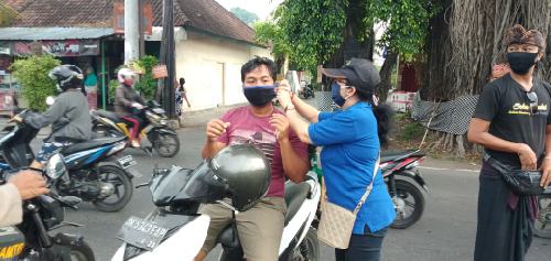 Masuk ke Wilayah Kelurahan Tonja Wajib Pakai Masker