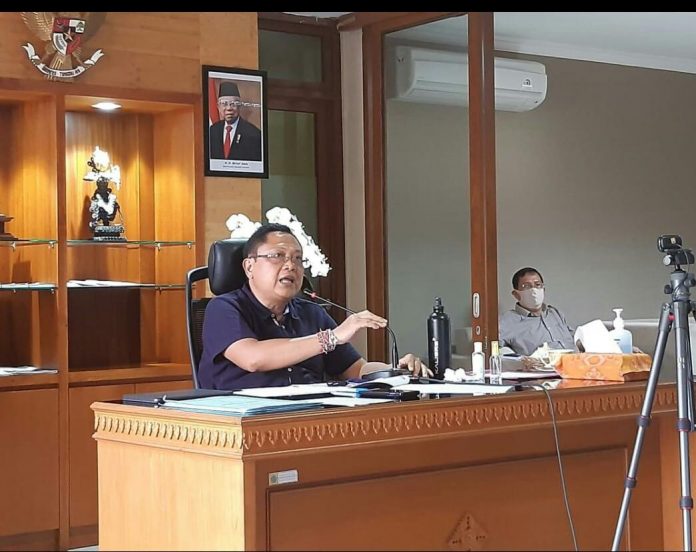 Walikota Rai Mantra Paparkan Langkah Strategis Tangani Covid-19 di Seminar FEB Unud
