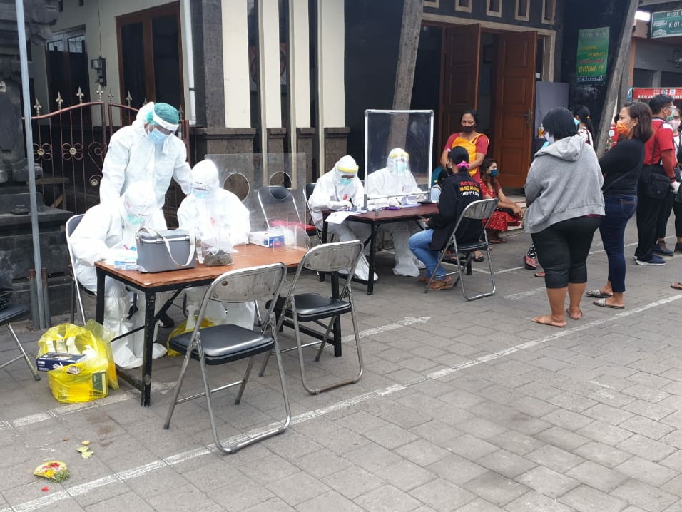 118 Orang Jalani Rapid Test di Desa Pemecutan Kelod, 7 Reaktif Sisanya Non Reaktif