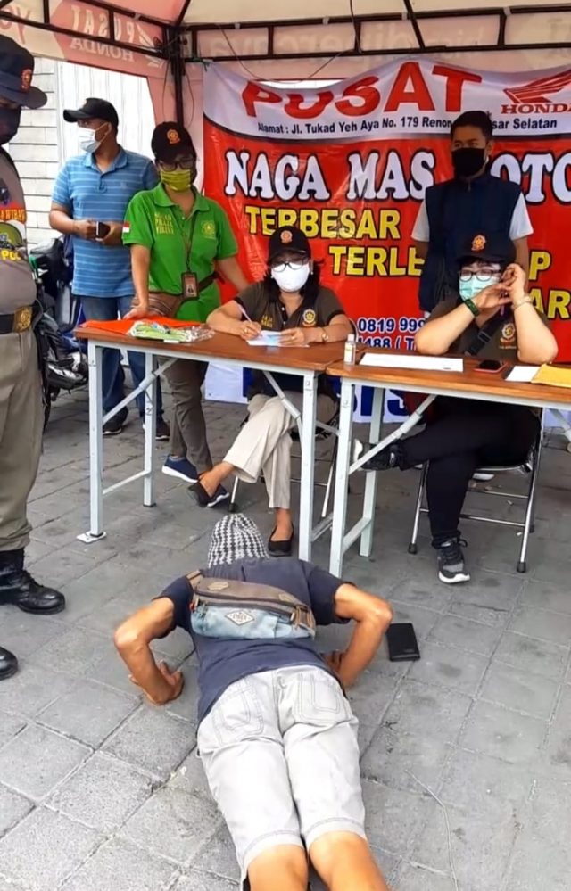 Tim Yustisi Denpasar Gencarkan Sidak Masker, 19 Orang Terjaring