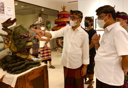 Walikota Jaya Negara Wadahi Kreatifitas Generasi Muda Denpasar, Buka Pameran Ogoh Ogoh Mini Sekaa Teruna Denpasar