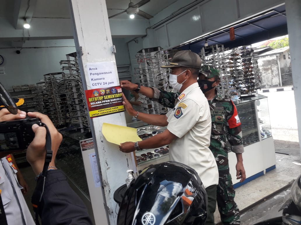 Tekan Mobilitas Masyarakat Yang Masih Tinggi, Tim Satgas Gabungan Kota Denpasar Lakukan Penertiban Sektor Non Esensial