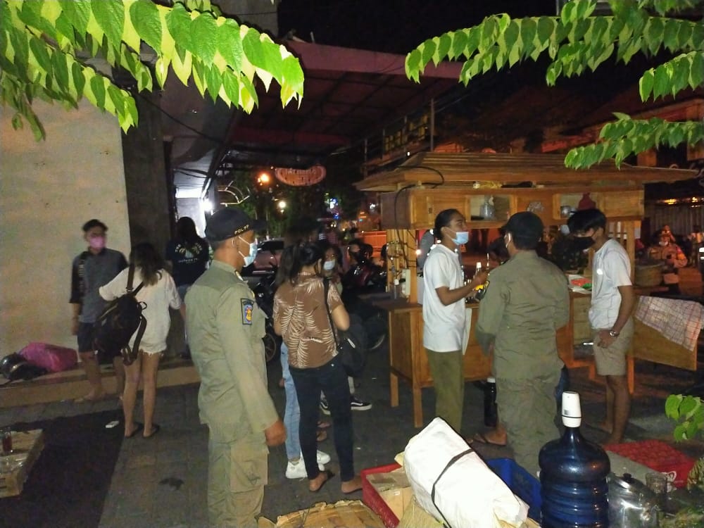 Pemberlakuan PPKM Darurat, Satgas Gabungan Kota Denpasar Juga Lakukan Penertiban Malam Hari