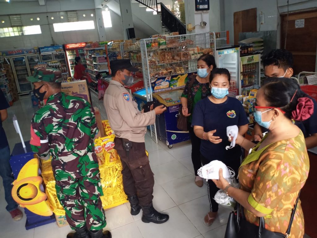 Cegah Penularan Covid 19, Kelurahan Sesetan Imbau Pedagang dan Pemilik Toko Grosir Taat Prokes