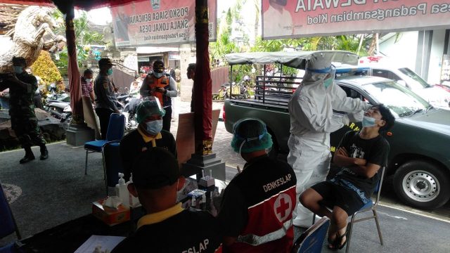 Tim Yustisi Denpasar Rapid Test 11 Pelanggar Prokes, Satu Orang Positif