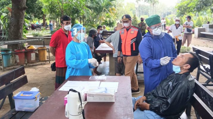 30 Orang Dirapid Antigen Di Lapangan Puputan Badung Denpasar