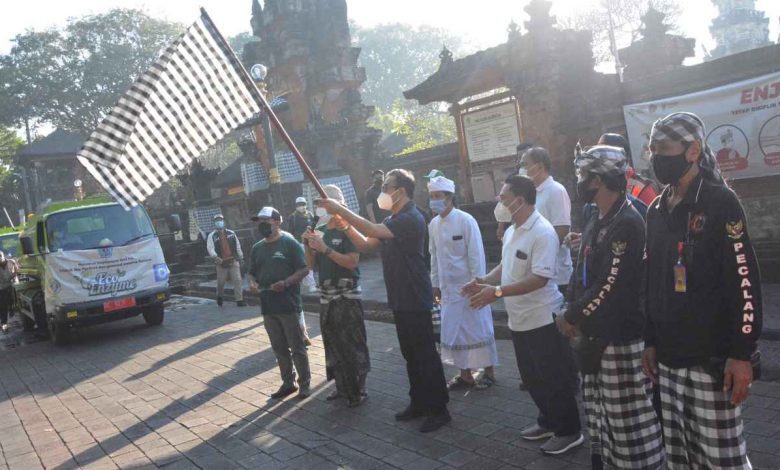 Cegah Penyebaran Covid-19 Jaya Negara Lepas Penyemprotan Eco Enzyme ke Udara Seluruh Wilayah Kota Denpasar